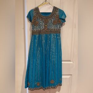 Blue Embellished Dress